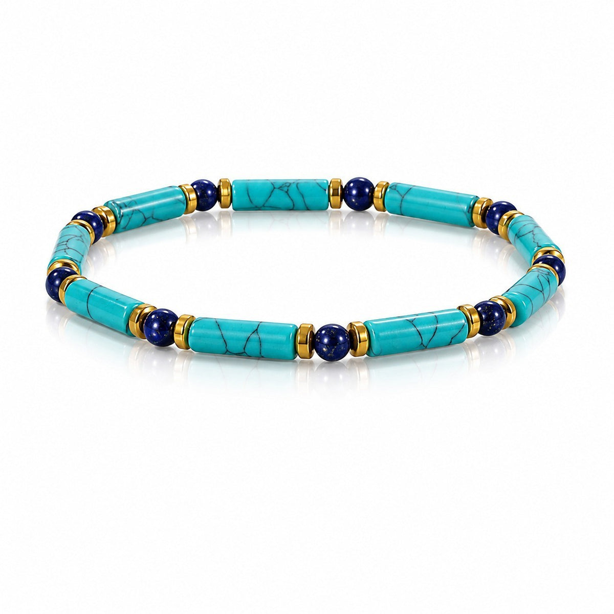 Boho Turquoise Tube Beaded Bracelet