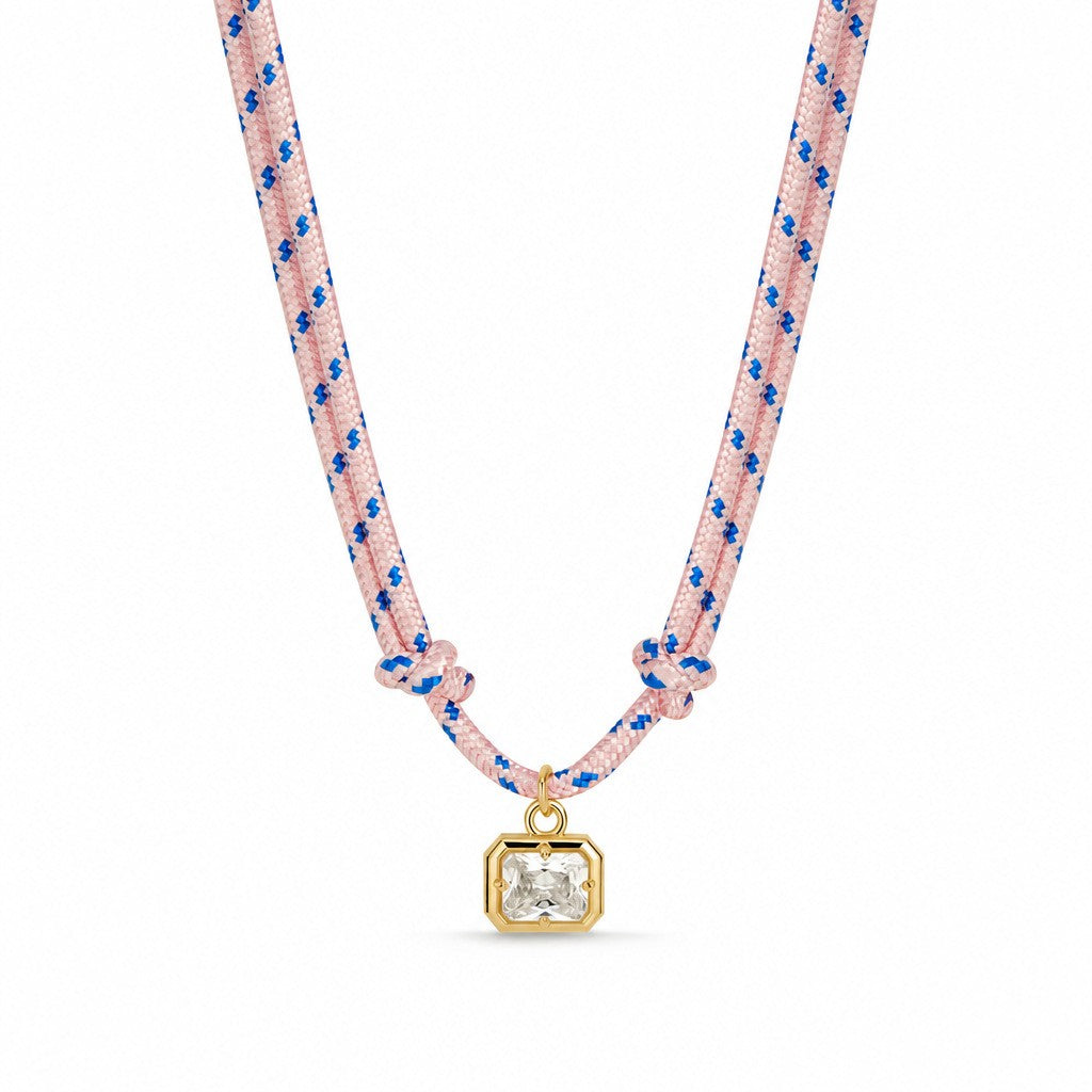 Boho Colorblock Woven Cord Necklace