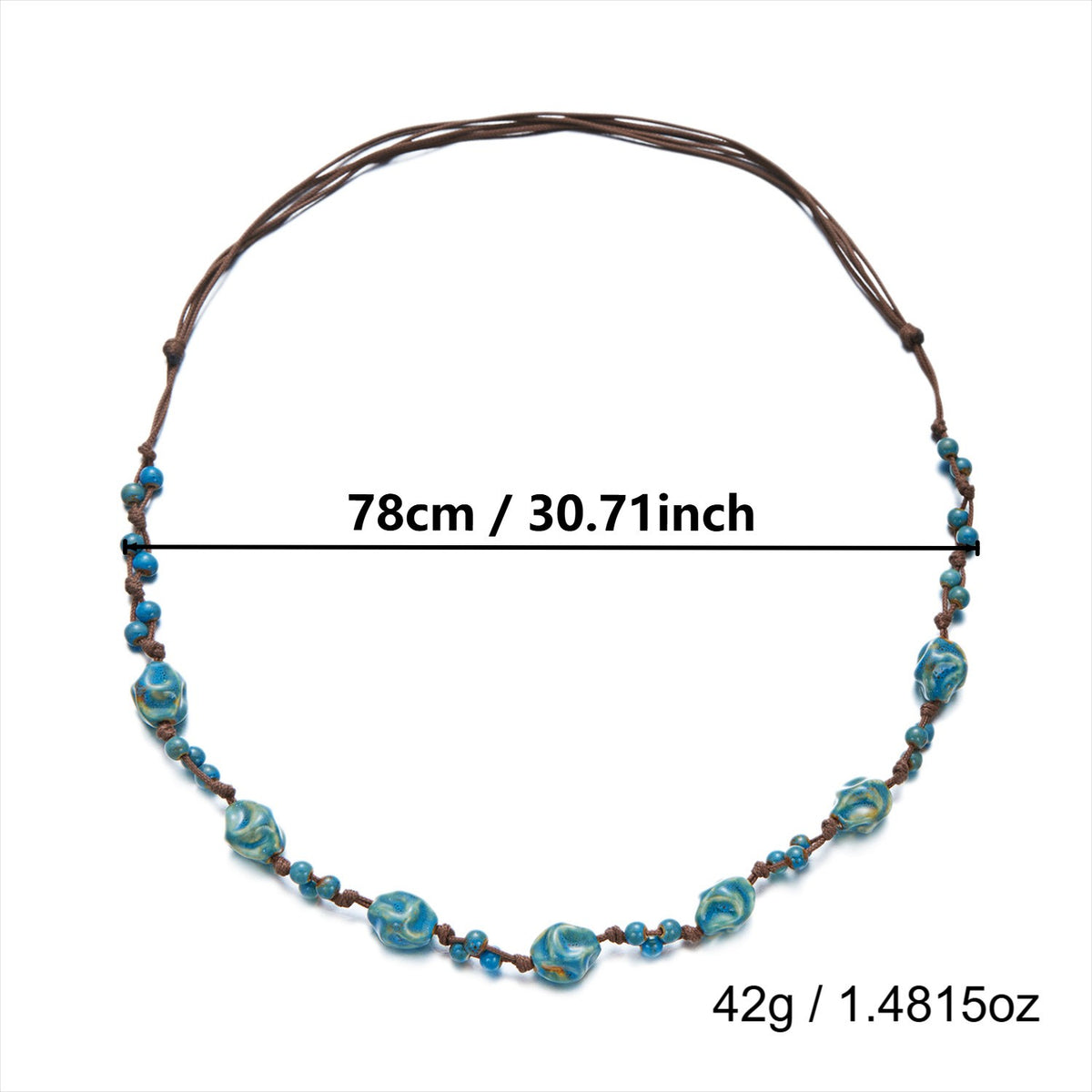 Boho Vintage Turquoise Charm Necklace