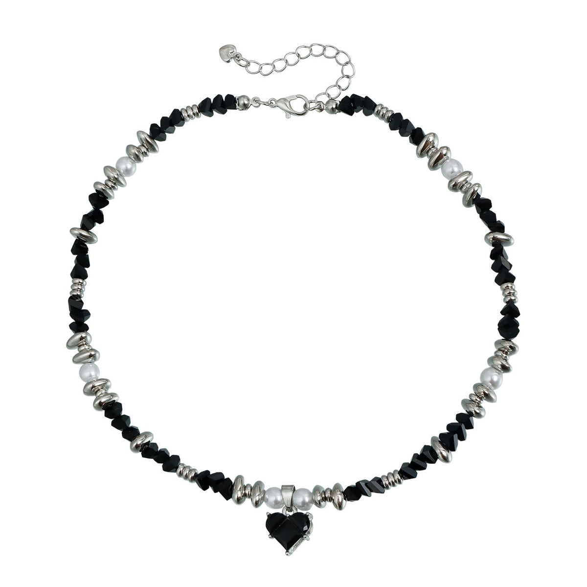 Romantic Red Crystal Heart Choker Necklace