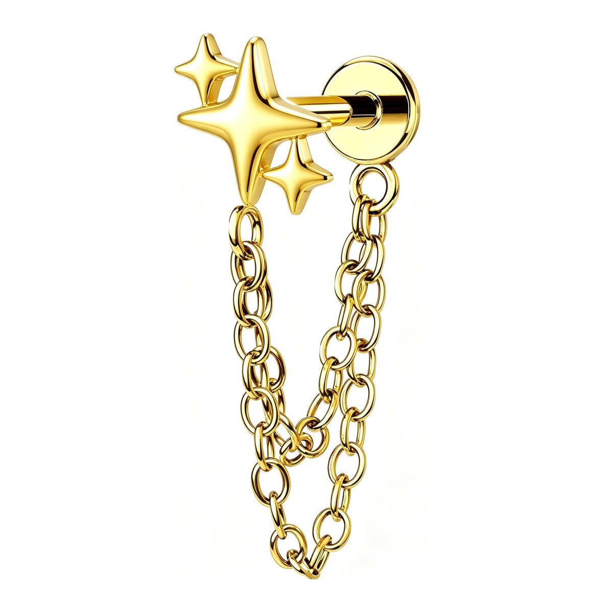 Dainty Geometric Chain Dangle Earrings