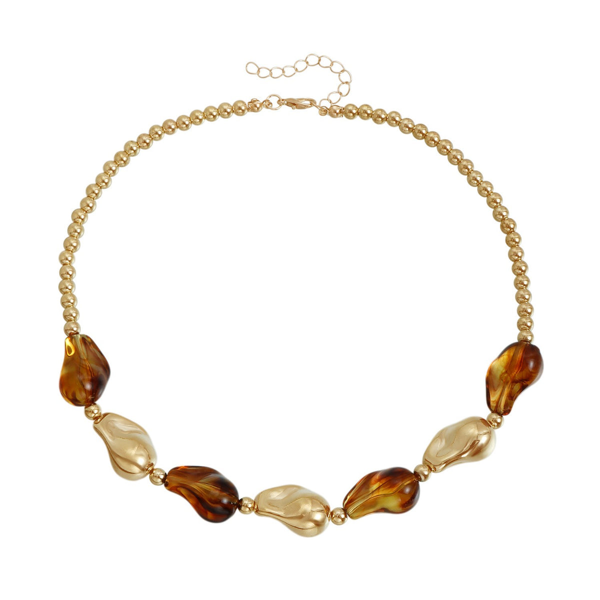 Classy Red Irregular Nugget Necklace