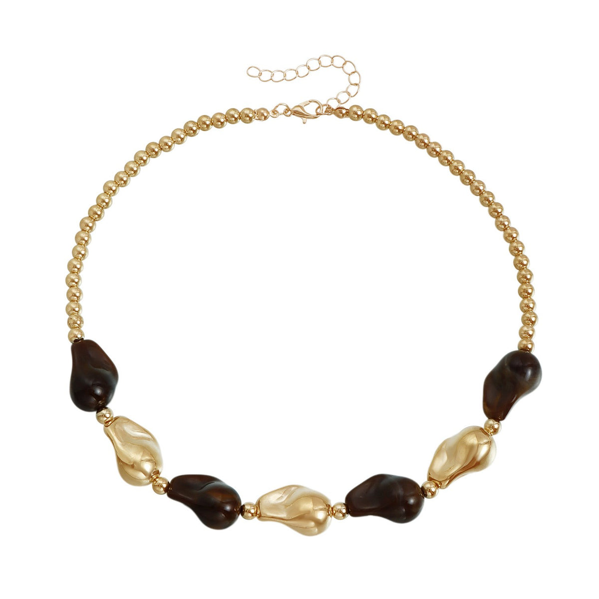 Classy Red Irregular Nugget Necklace
