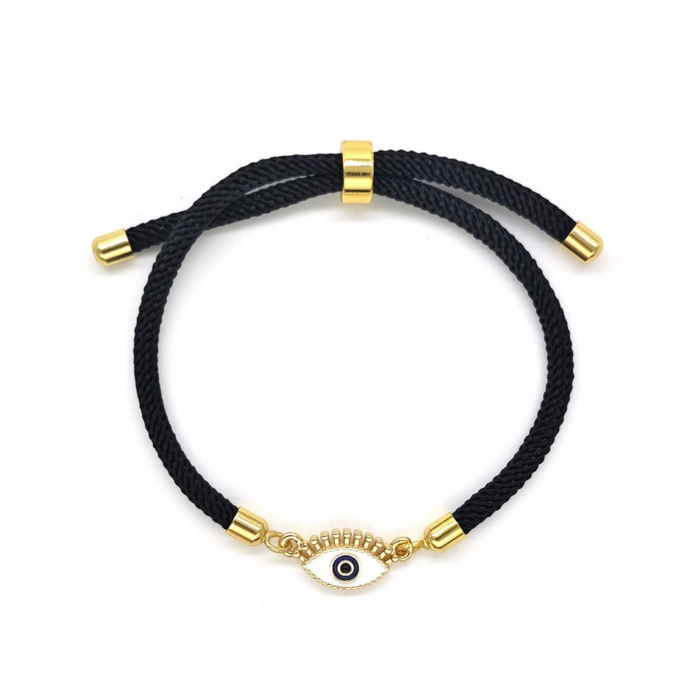 18k Boho Woven Evil Eye Bracelet Set