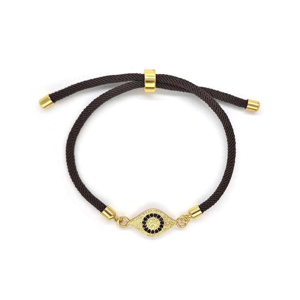 18k Boho Woven Evil Eye Bracelet Set