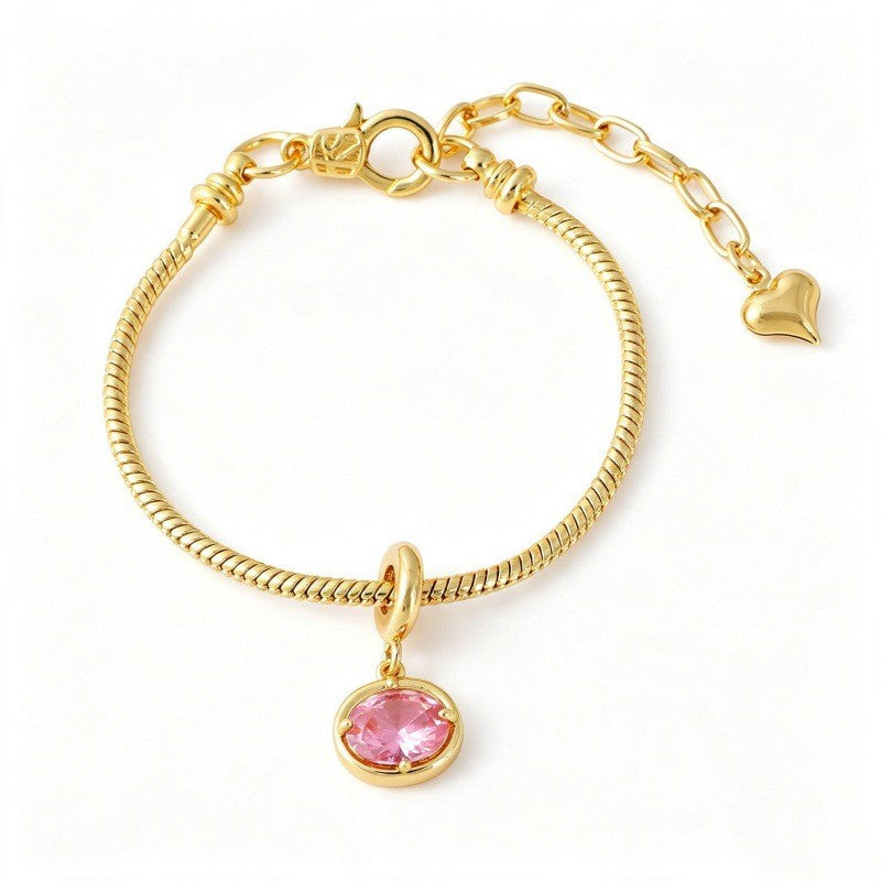 Classy Multi-Color CZ Snake Chain Bracelet