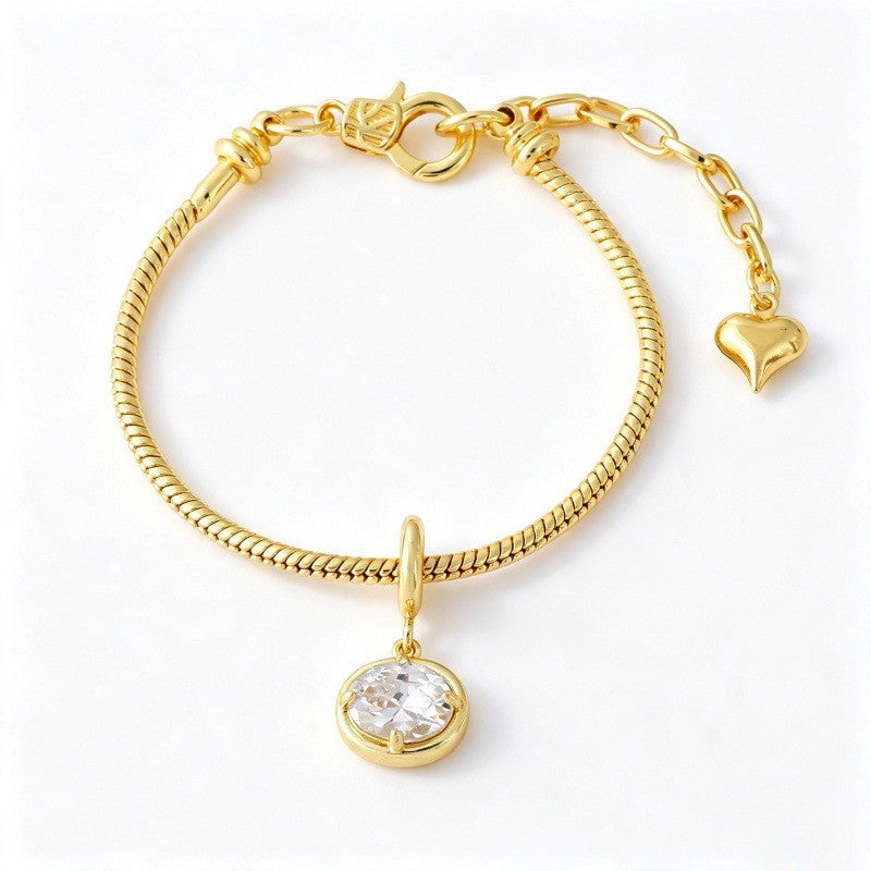 Classy Multi-Color CZ Snake Chain Bracelet