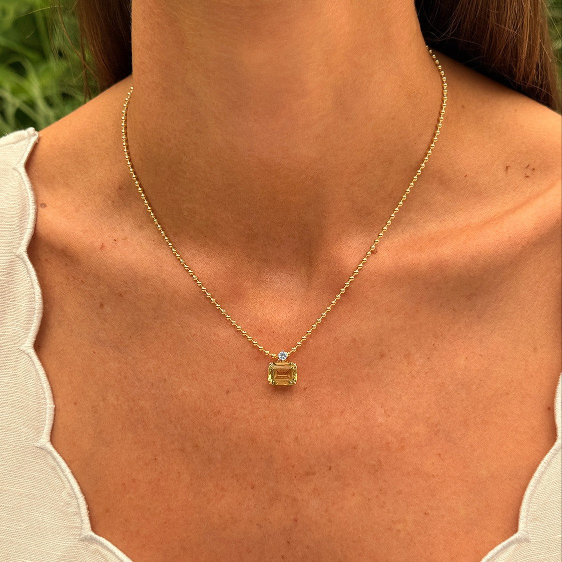 Dainty Multi-Gem Bead Chain Necklace