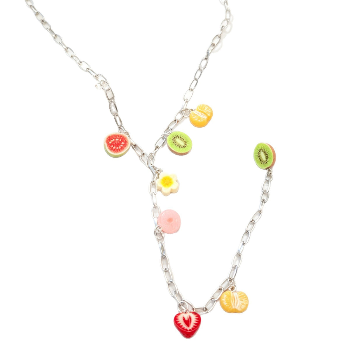 Playful Resin Fruit Y-Necklace