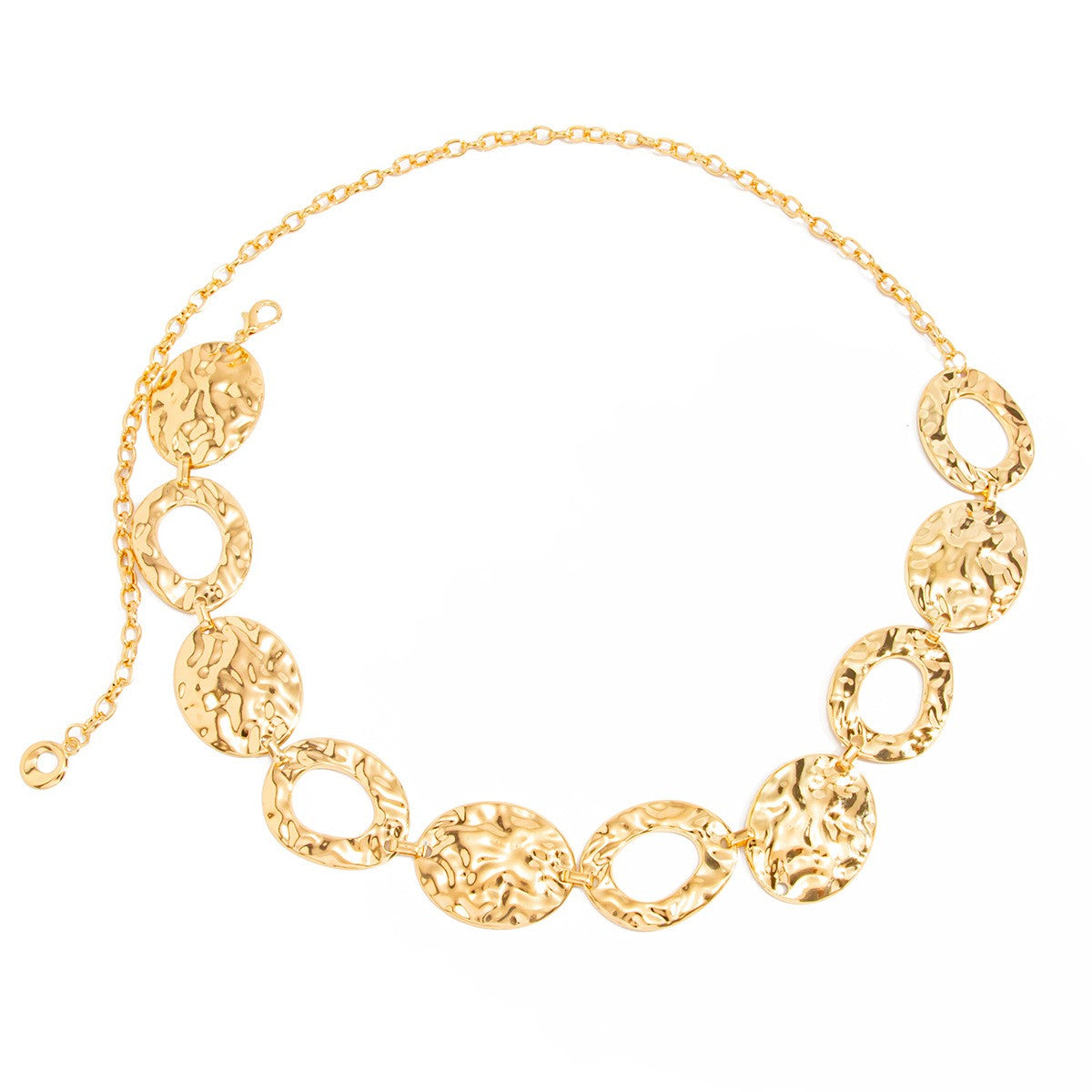 Boho Hammered Geometric Waist Chain