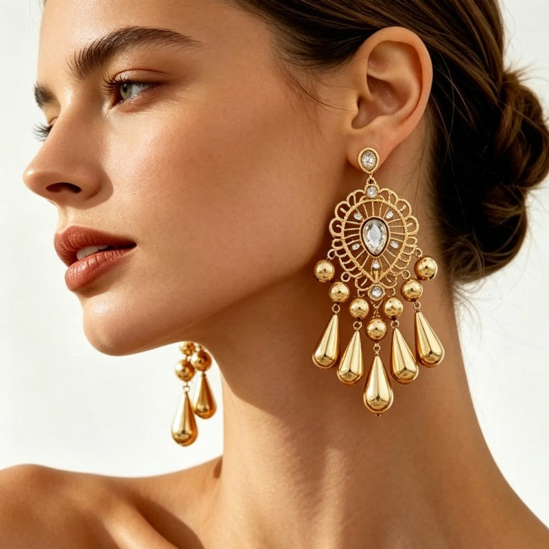 Classy Vintage Filigree Teardrop Earrings
