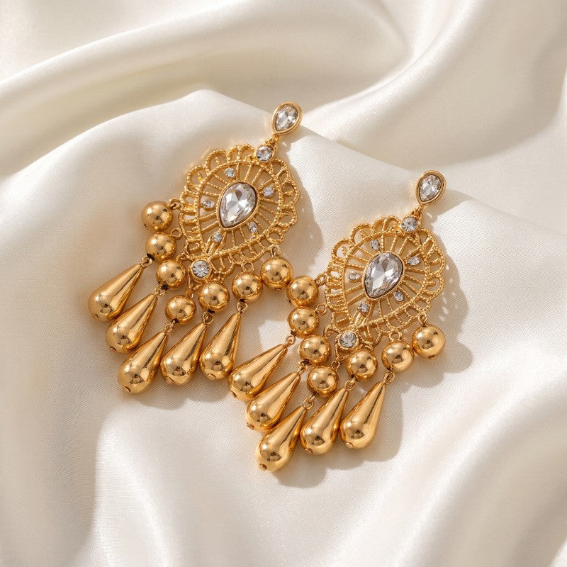 Classy Vintage Filigree Teardrop Earrings