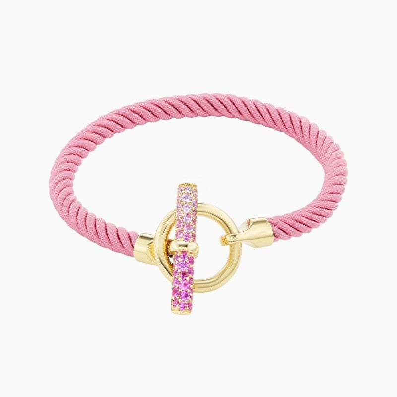 Classy Braided Cord Toggle Bracelet Set