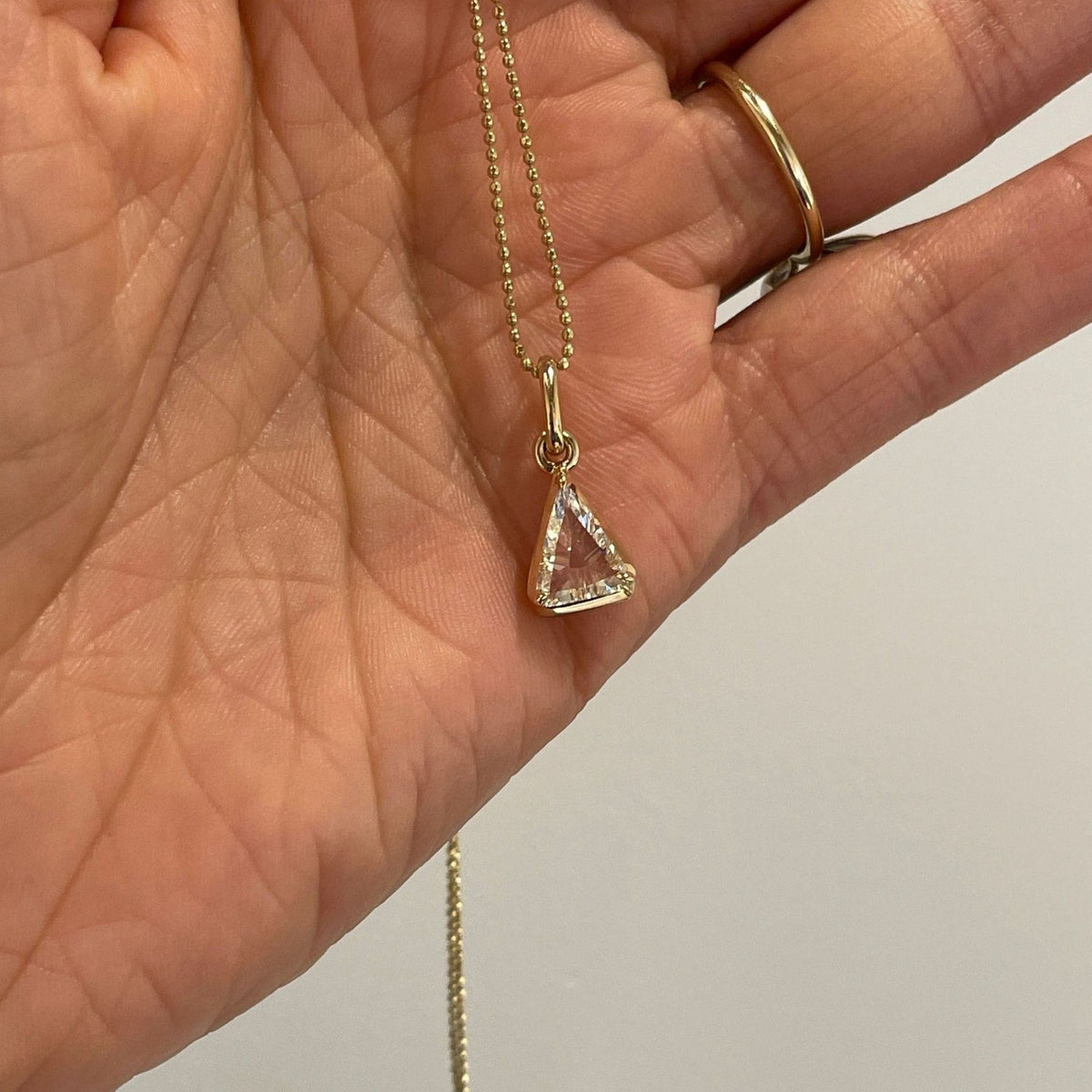 3pc Dainty Wave & Teardrop CZ Necklace Set