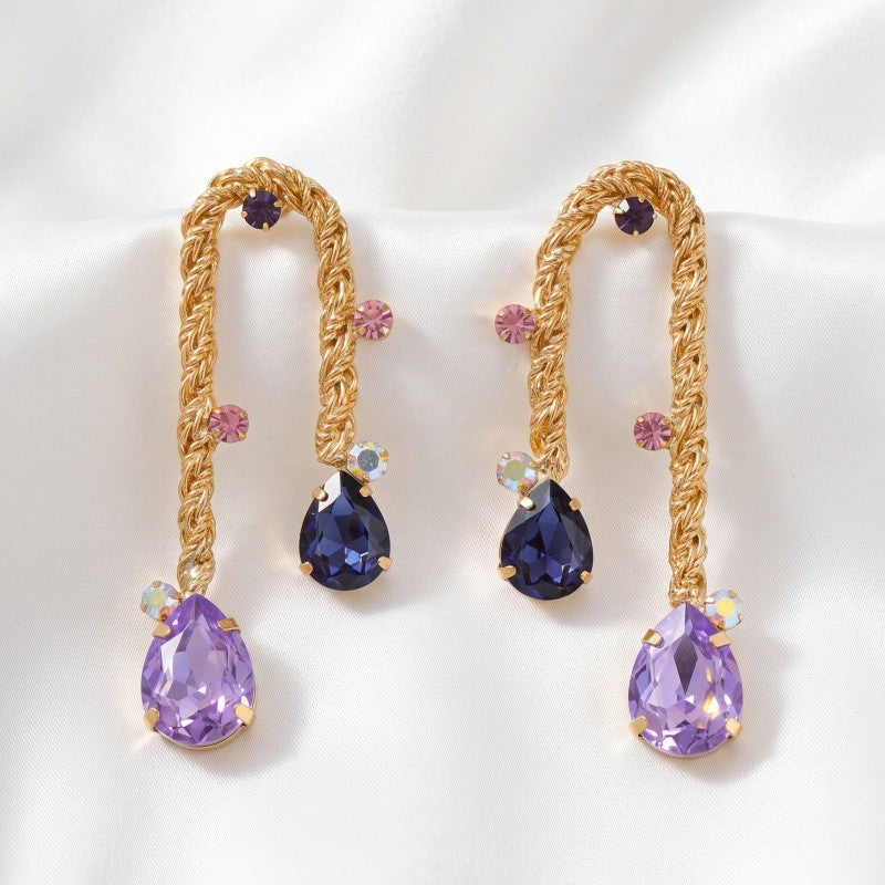 Classy Twisted Rope Teardrop Earrings