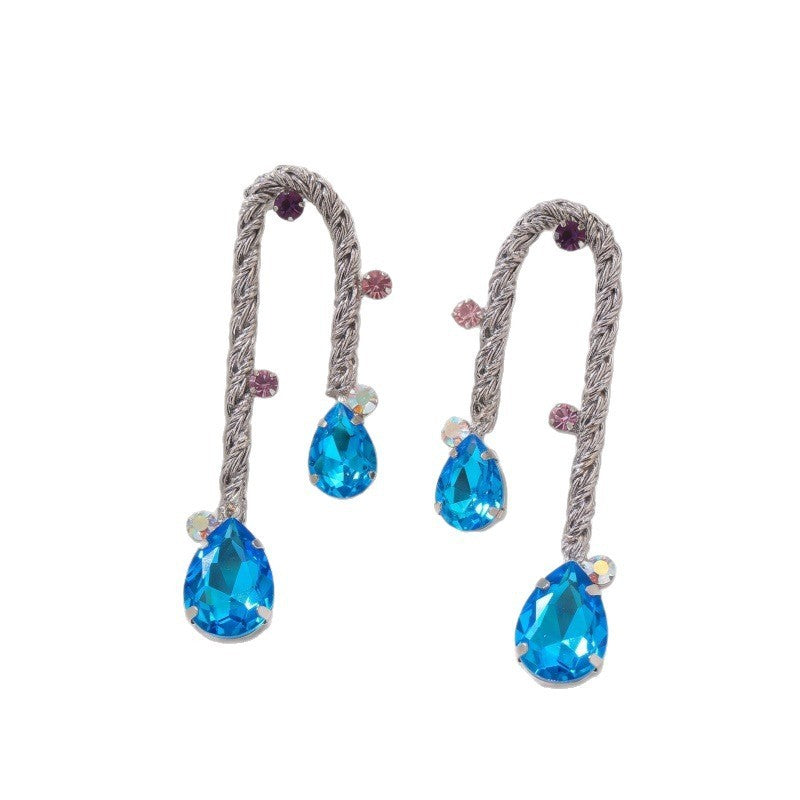 Classy Twisted Rope Teardrop Earrings