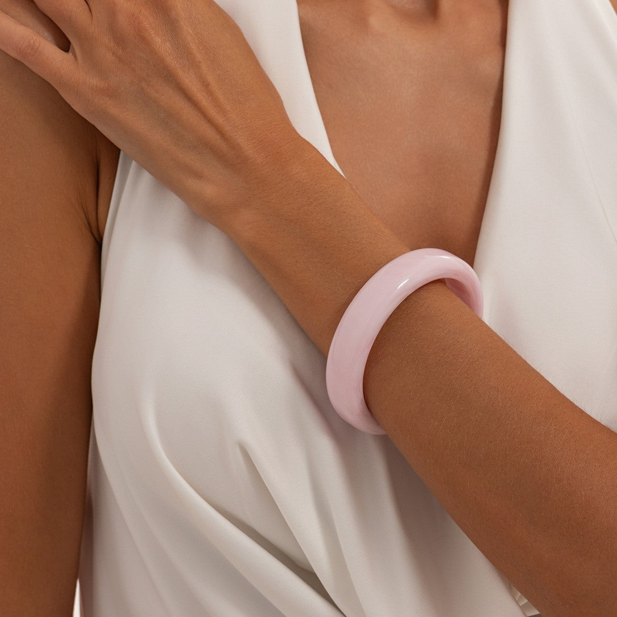 Classy Macaron Resin Wide Bangle