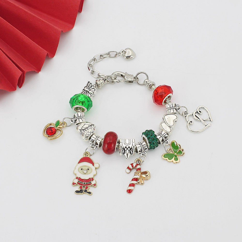 Festive Christmas Snowman Charm Bracelet