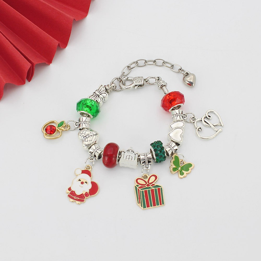 Festive Christmas Snowman Charm Bracelet