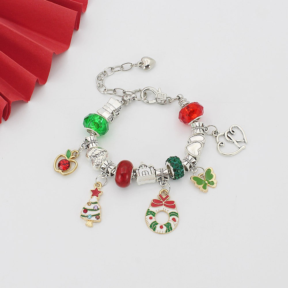 Festive Christmas Snowman Charm Bracelet