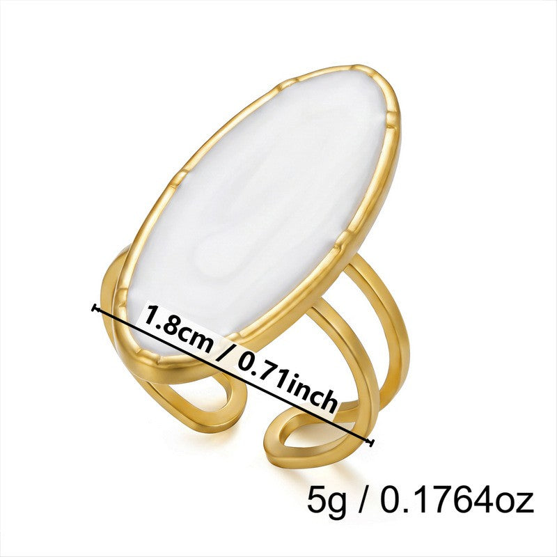 Boho Vintage Turquoise & Pearl Open Ring Set