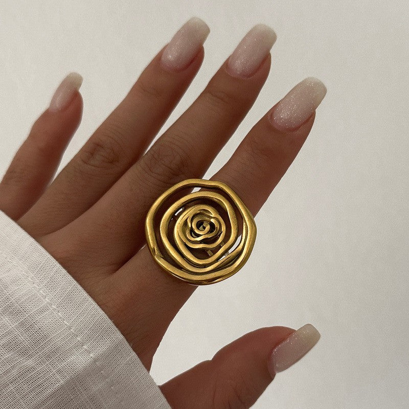 Classy Wire Wrapped Rose Open Ring