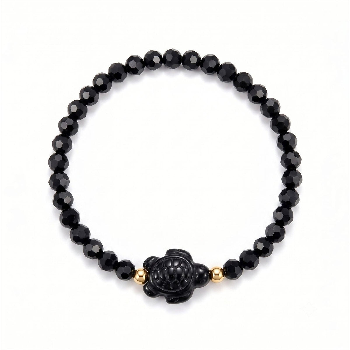 Colorful Faceted Glass Turtle Bracelet