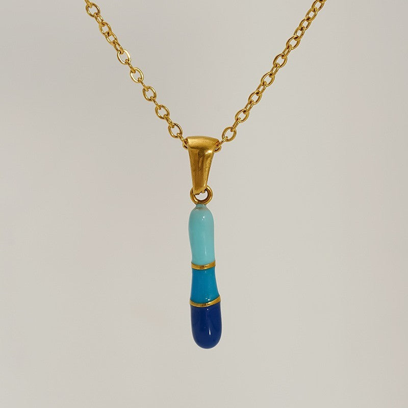 Playful Colorful Enamel Initial Necklace