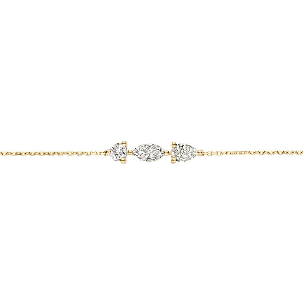 5pc Dainty Mixed Shape Zirconia Bracelet Set