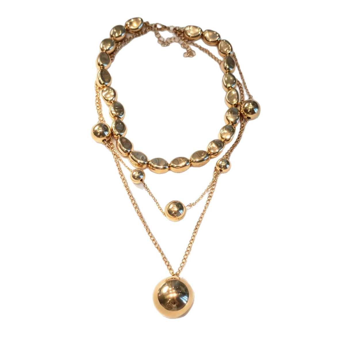 Classy Geometric Beaded Layered Necklace