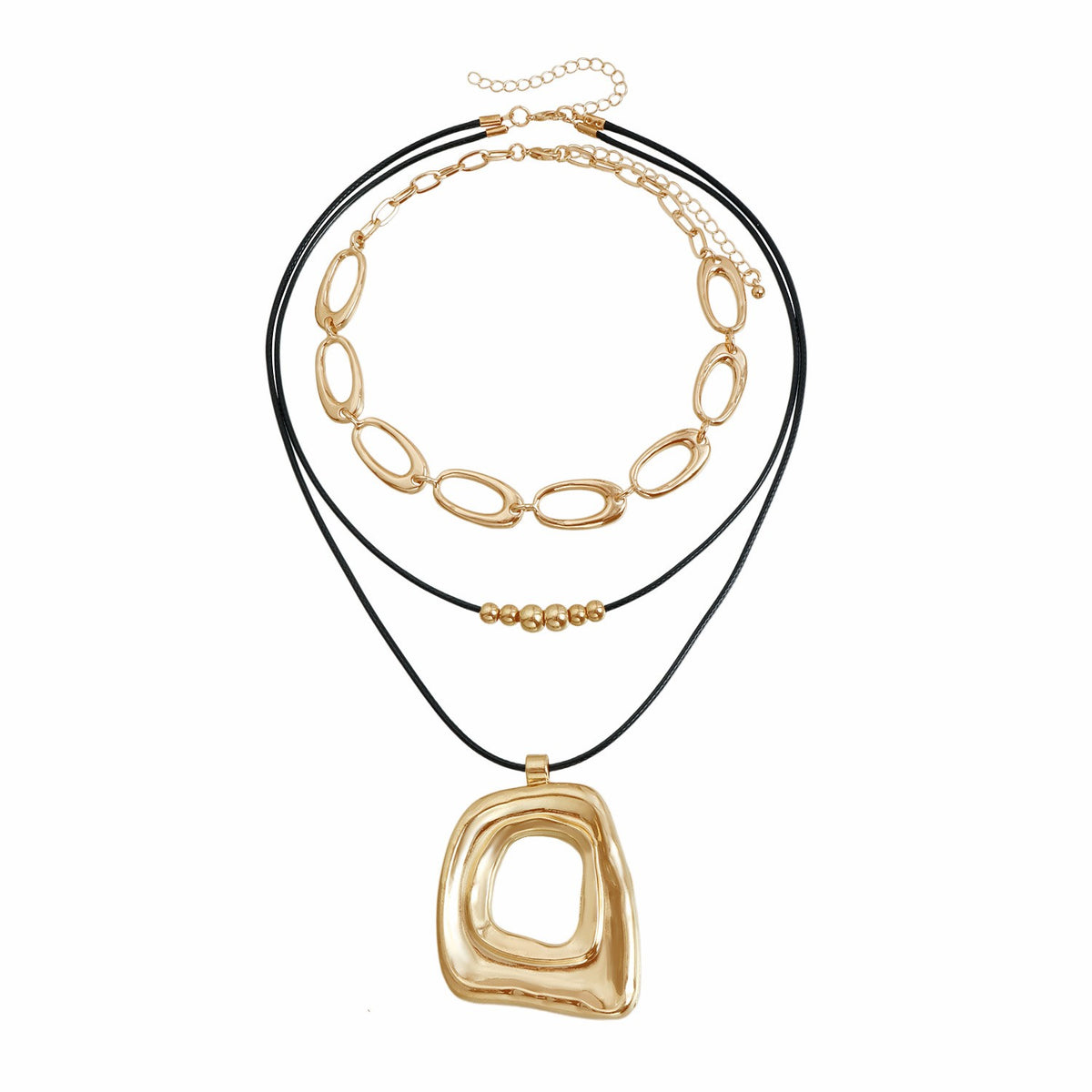 Classy Vintage Geometric Layered Necklace