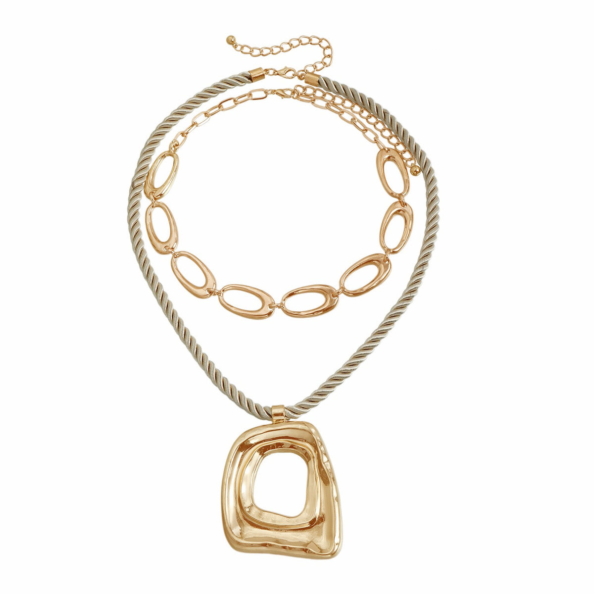 Classy Vintage Geometric Layered Necklace