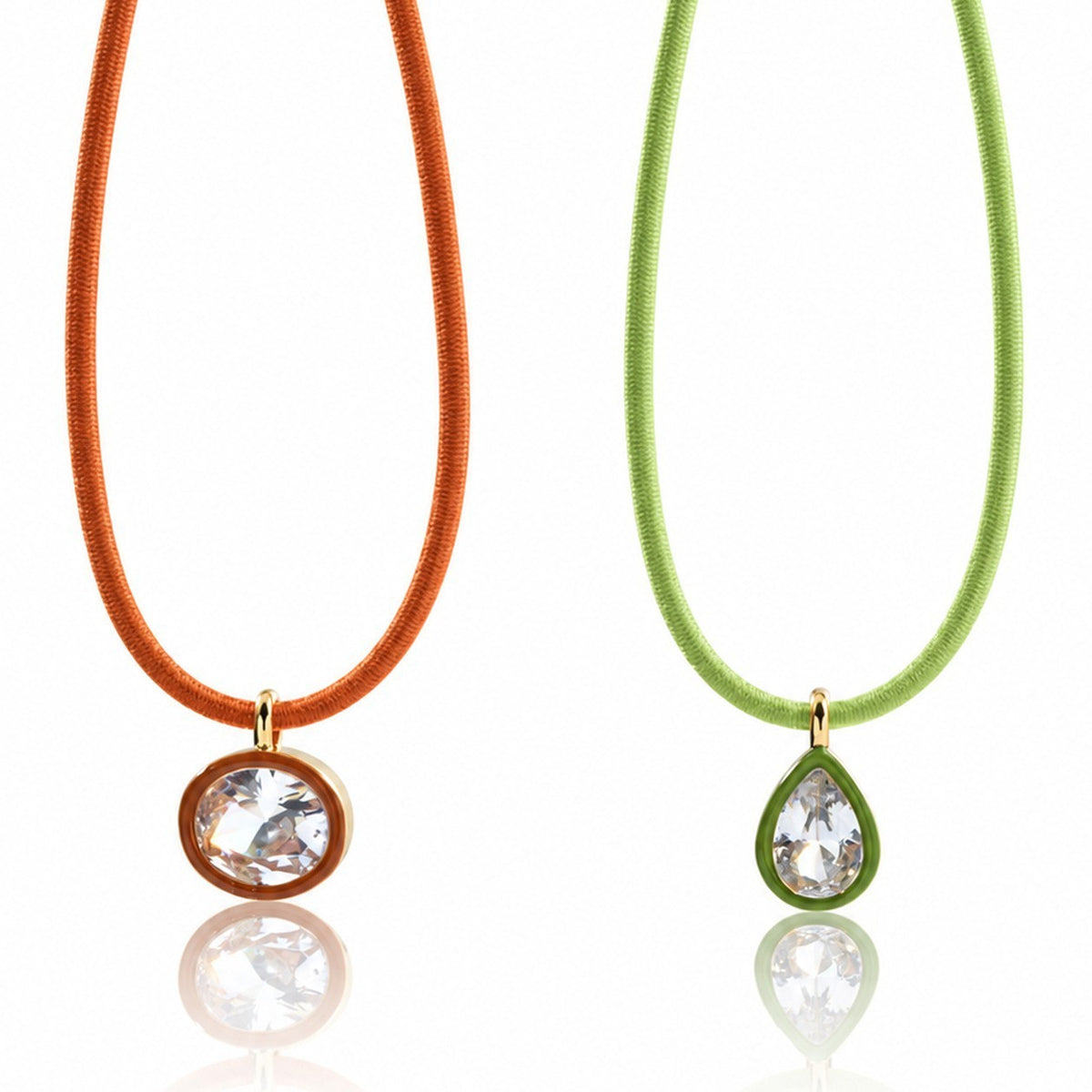 Colorful Geometric Cord Choker Necklace