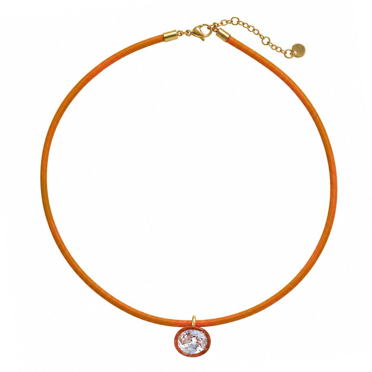 Colorful Geometric Cord Choker Necklace
