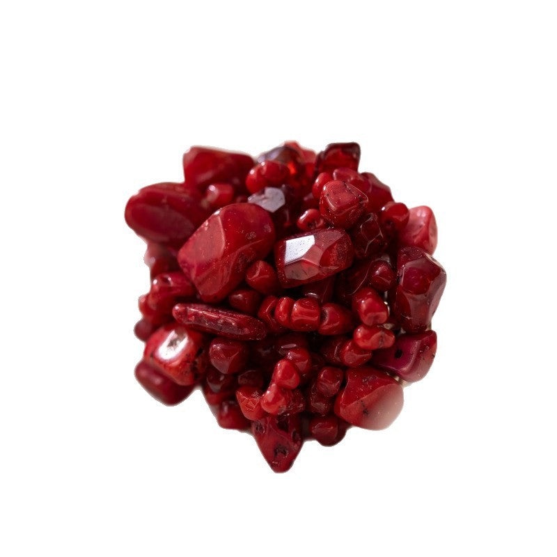 Romantic Red Beaded Flower Cluster Stud Earrings