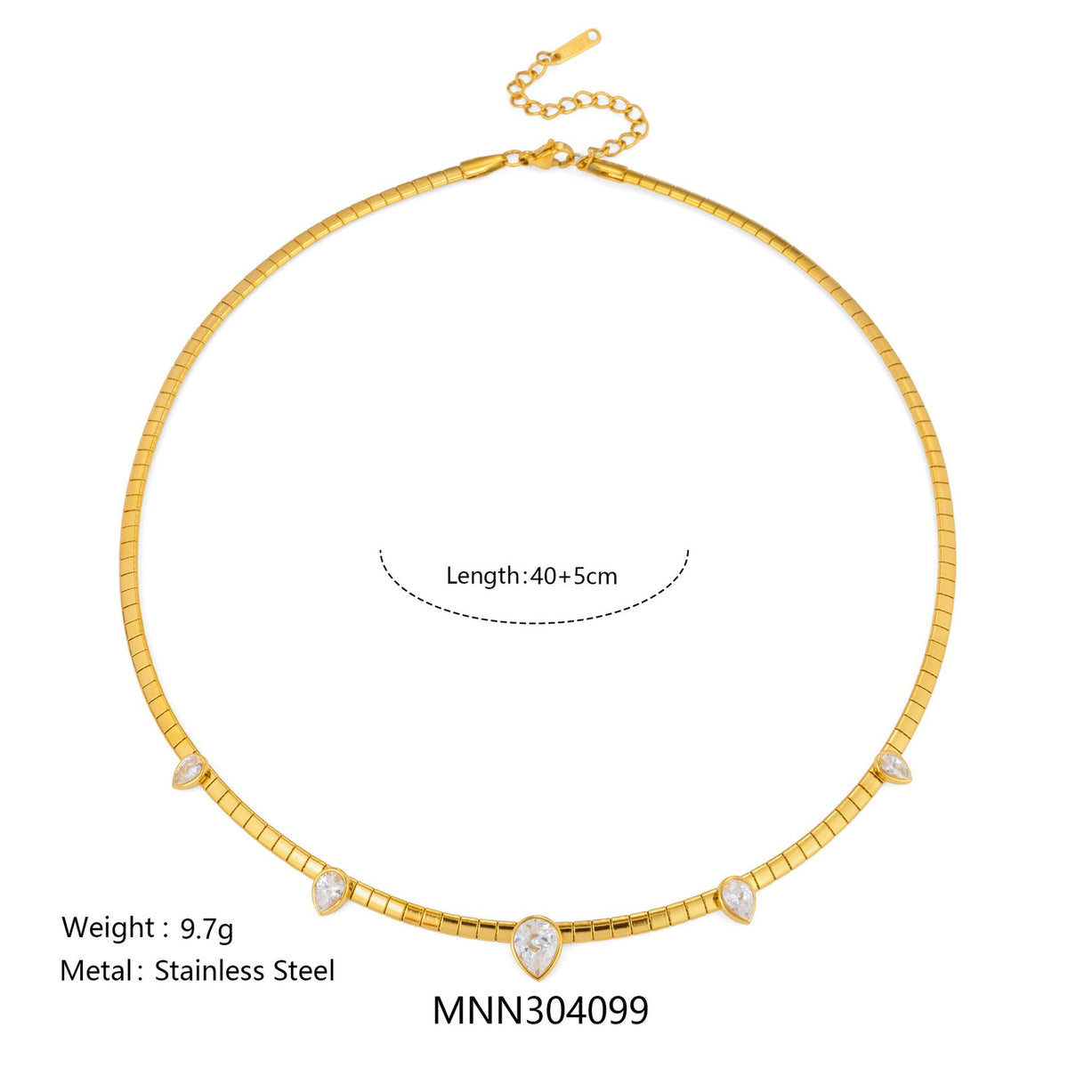 14k Dainty Layered Teardrop Choker Necklace