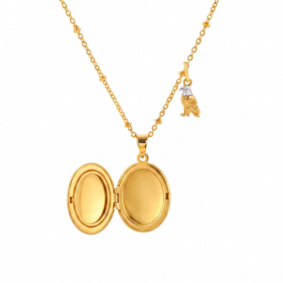 Dainty Map Locket Necklace Set
