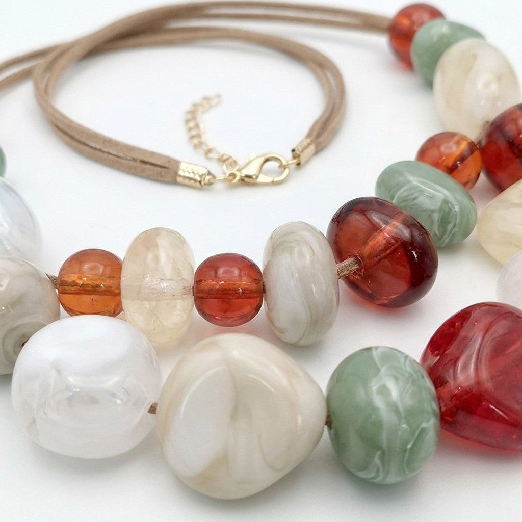 Boho Multi-Color Irregular Stone Necklace