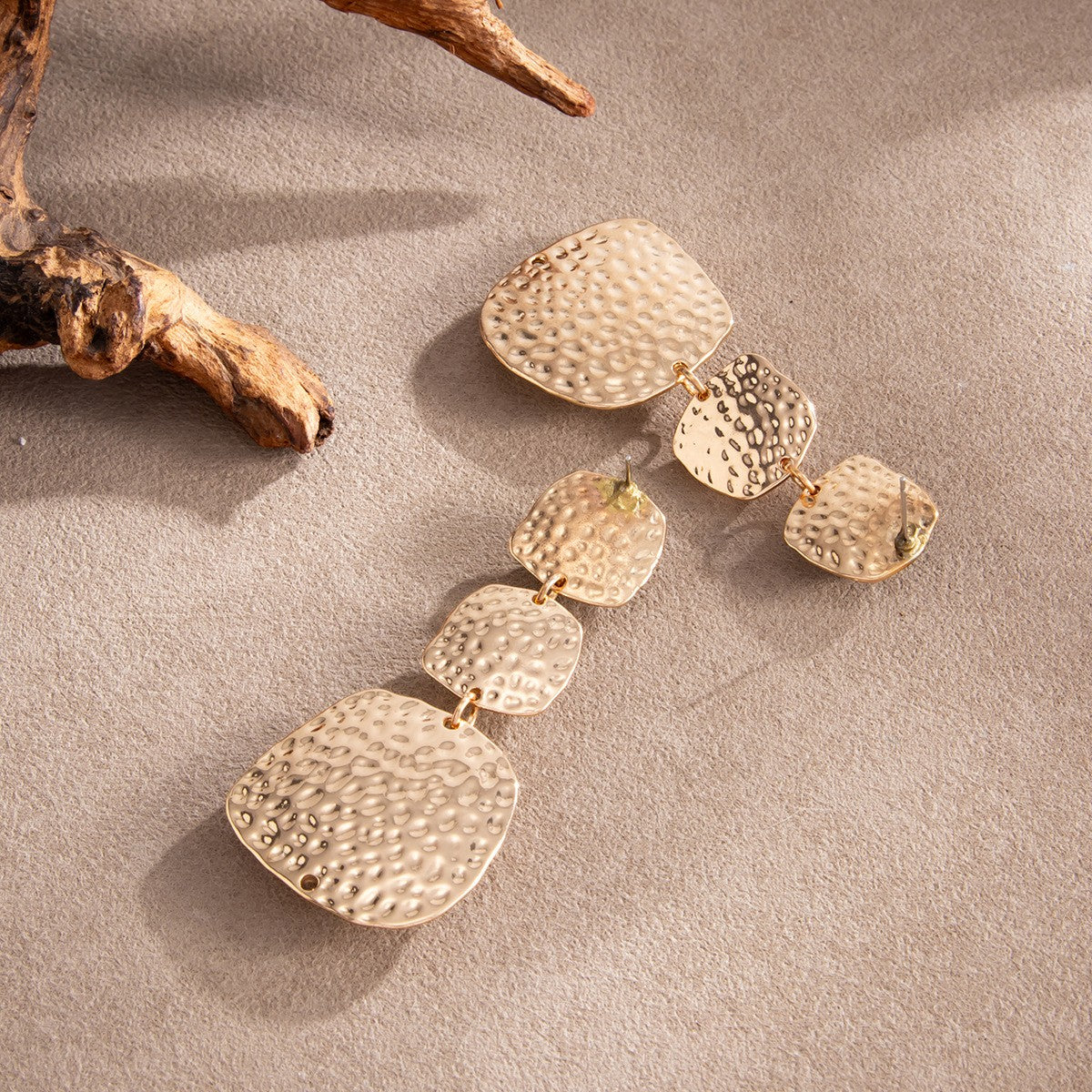 Classy Geometric Faux Marble Drop Earrings