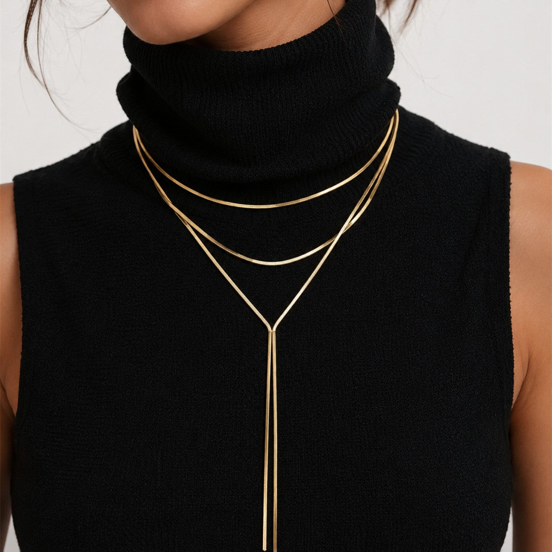 Classy Multi-Layer Snake Y-Necklace