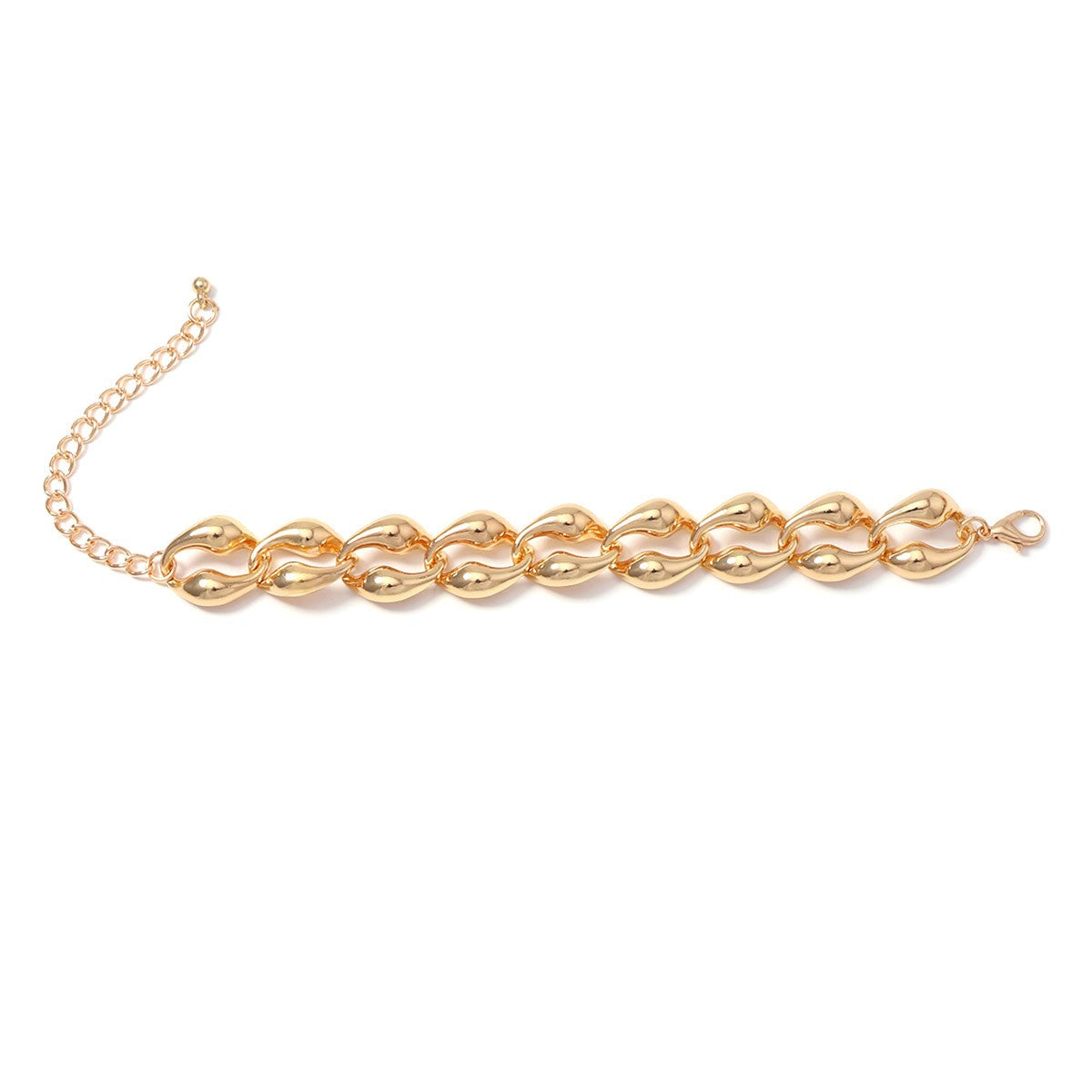 Classy Vintage Geometric Chain Necklace and Bracelet Set