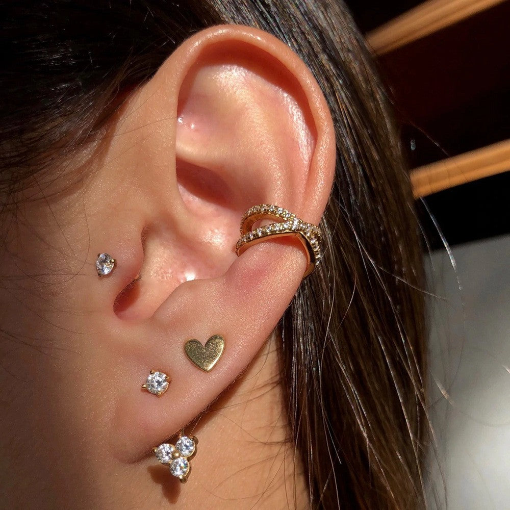 Classy Cubic Zirconia Ear Jacket Earrings