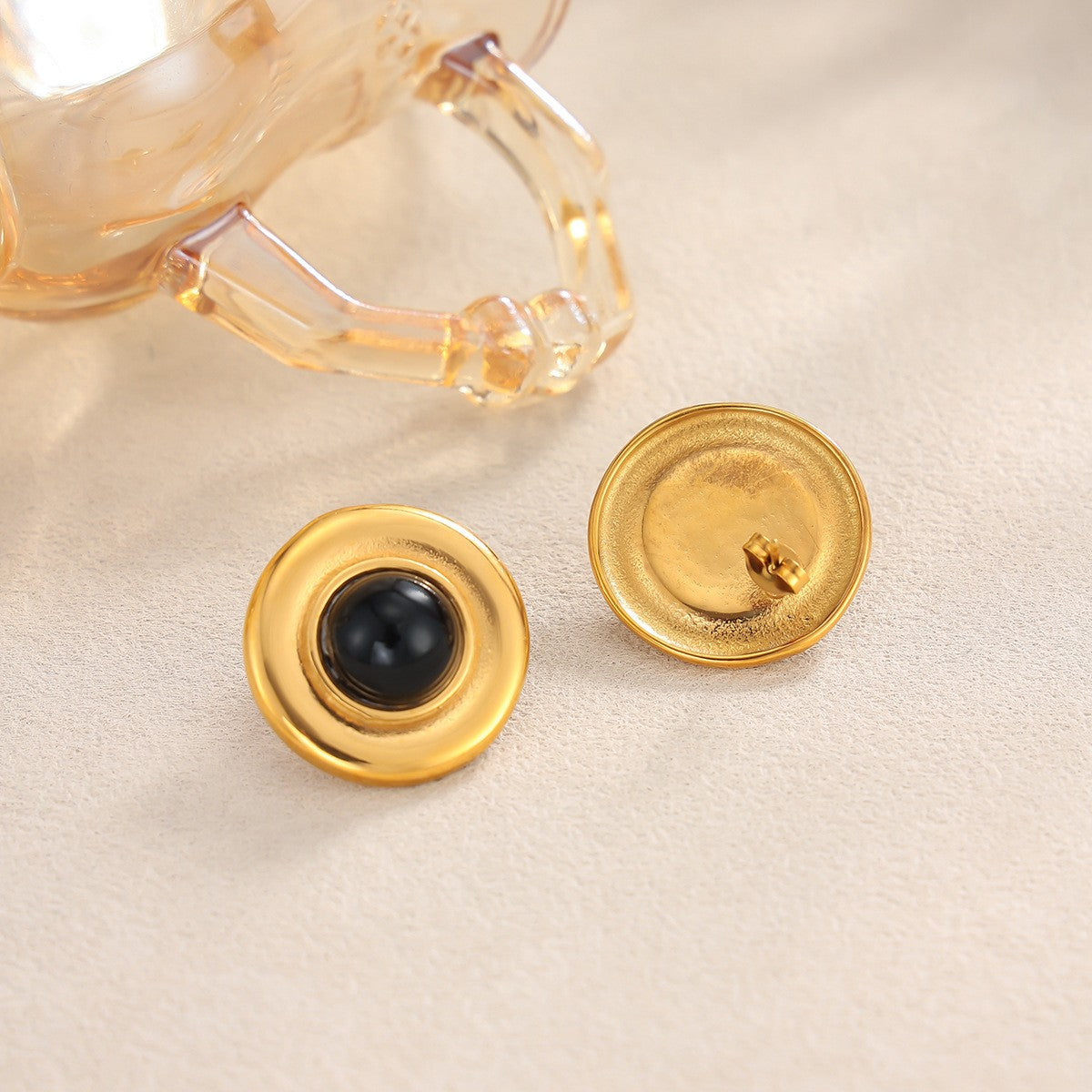 Classy Geometric Stone Stud Earrings