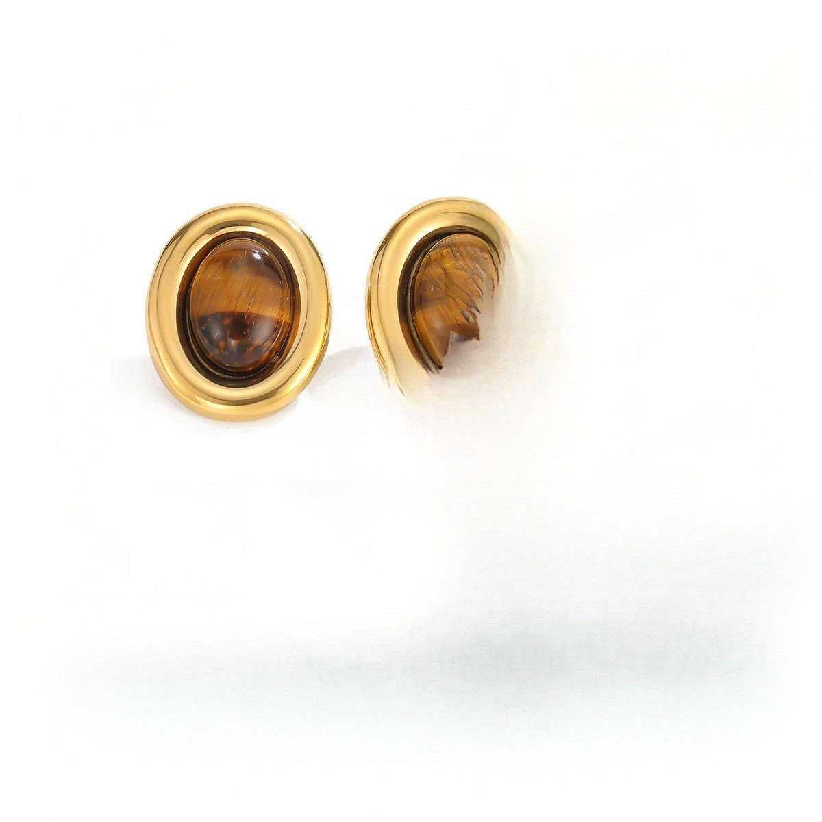 Classy Geometric Stone Stud Earrings