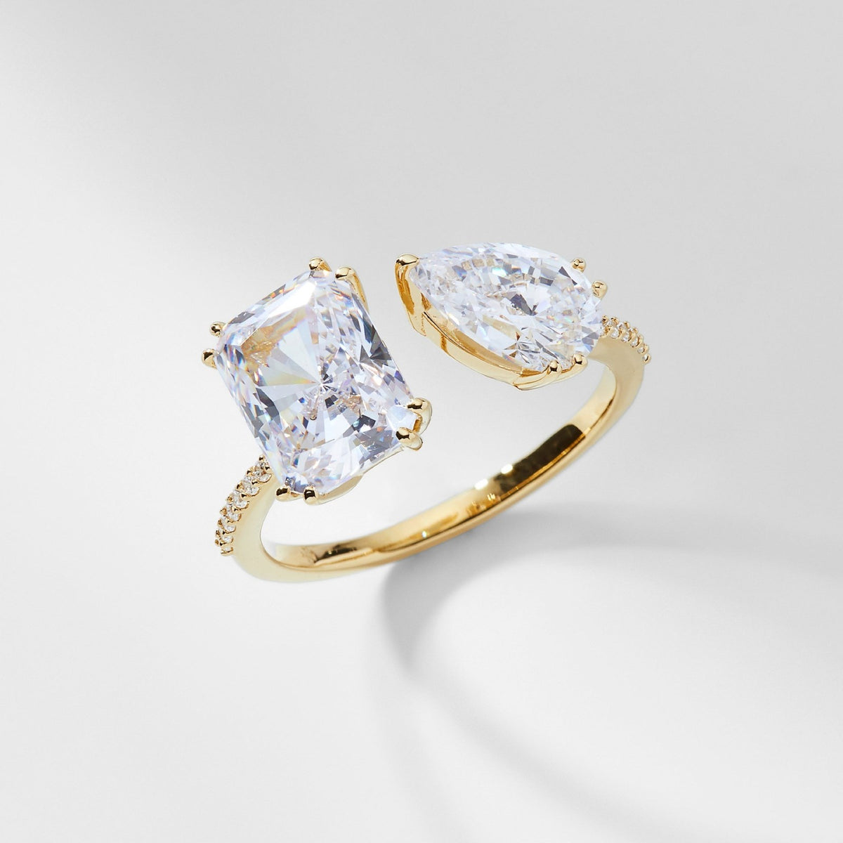 Classy Mixed Cut Cubic Zirconia Ring Set