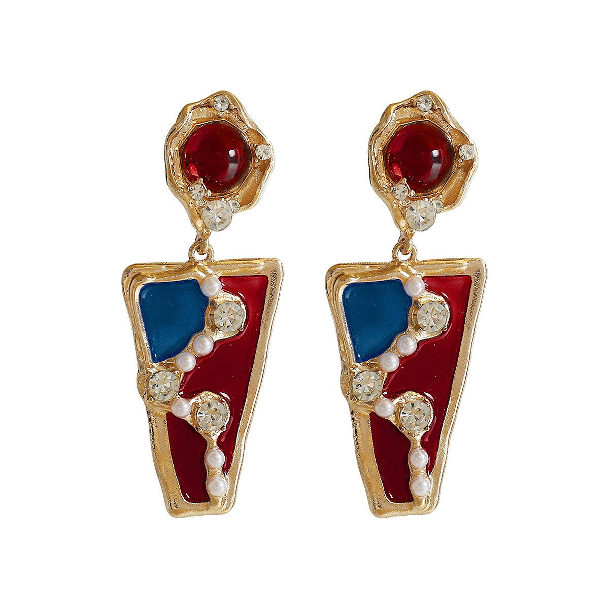 Classy Vintage Geometric Pearl Drop Earrings