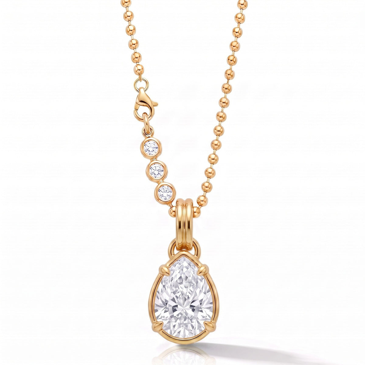 Boho Solitaire Heart Pendant Necklace