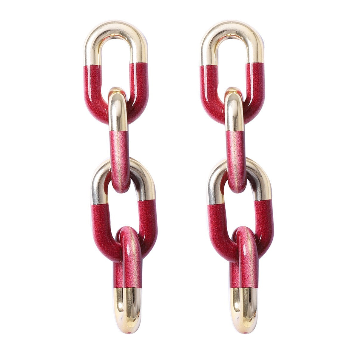 Classy Vintage Green Link Drop Earrings