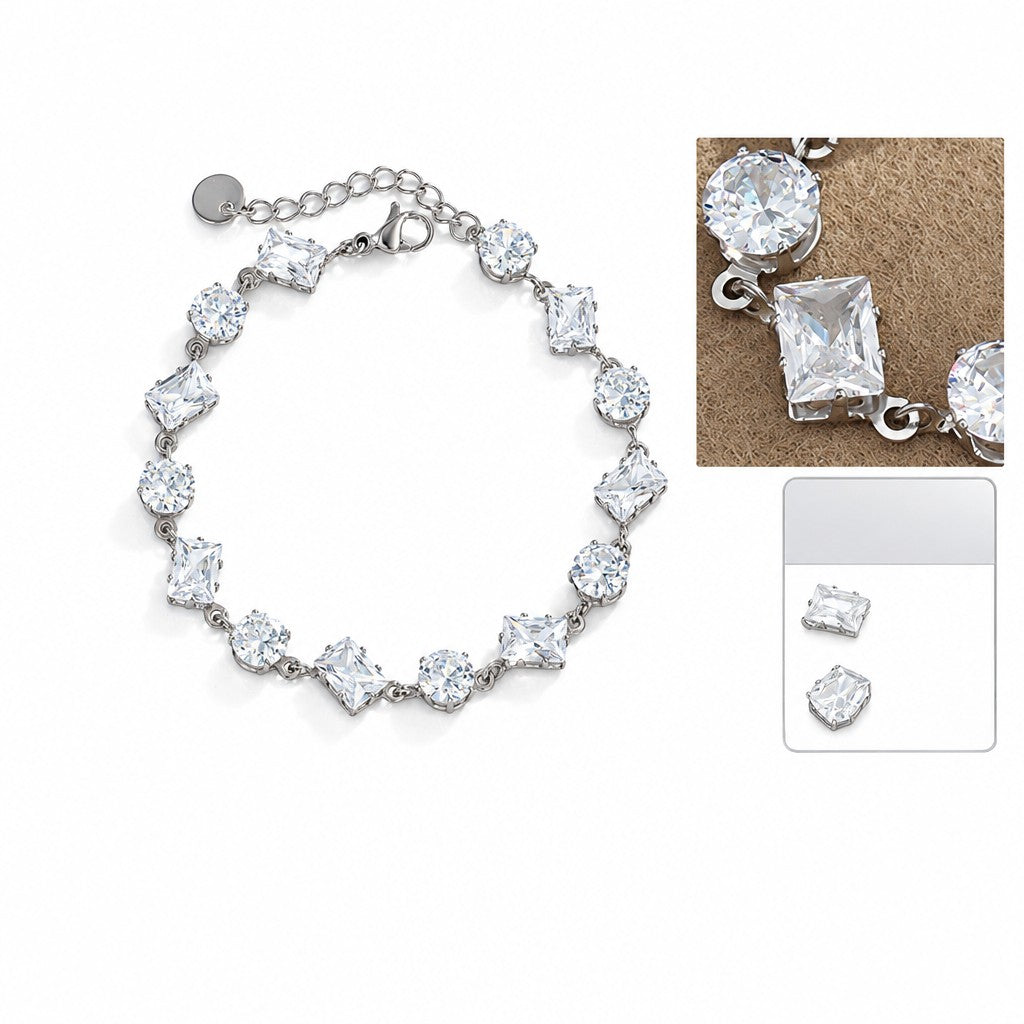Classy Mixed Cut Cubic Zirconia Bracelet