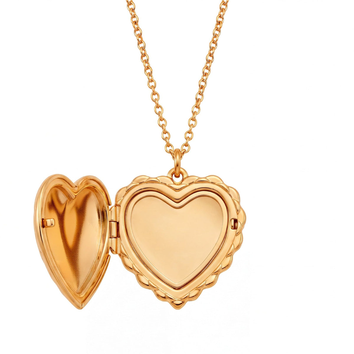 Romantic Enamel Wildflower Heart Locket Necklace